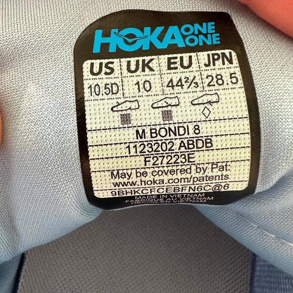 HOKA Bondi 8 Men’s 10.5 Supportive Cushioned Road Running Athletic Shoes - Picture 11 of 11